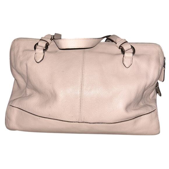 Coach 3 Zip Vermillion Gray Leather Purple Lining Katheryn Satchel Bag F31324 - Picture 3 of 11